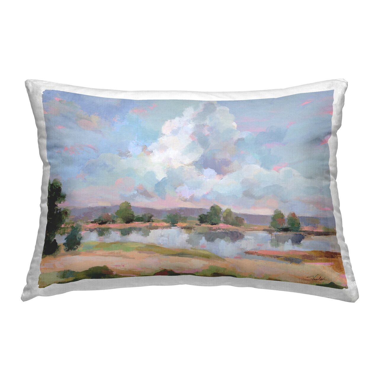 River View Overhead Clouds Decorative Printed Throw Pillow Design by Silvia Vassileva, 14 x 7 x 20